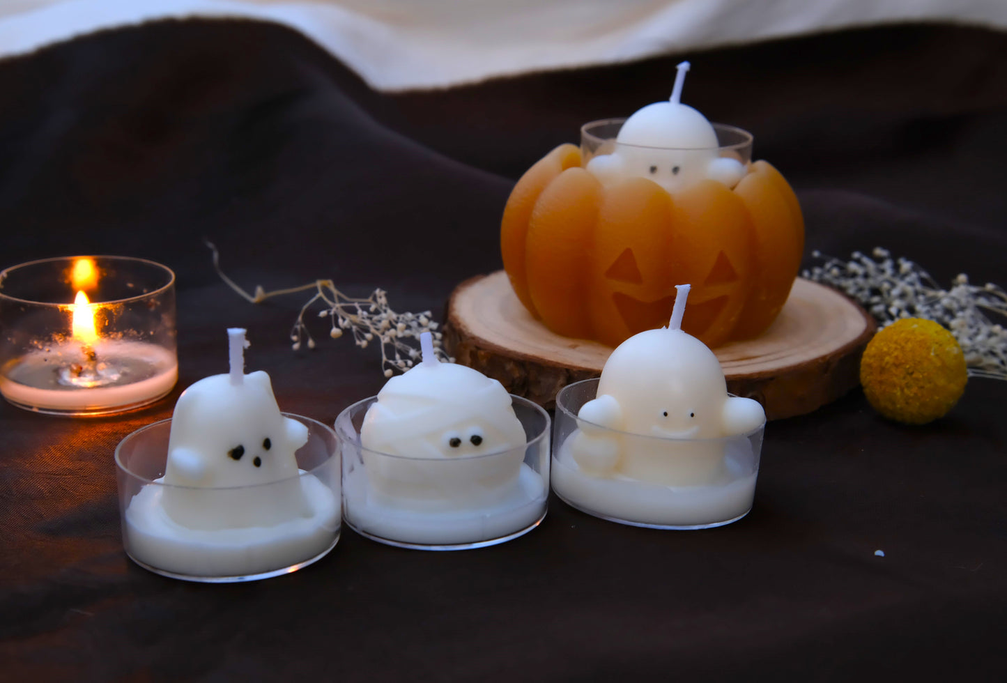 Litthle ghost tealight candles