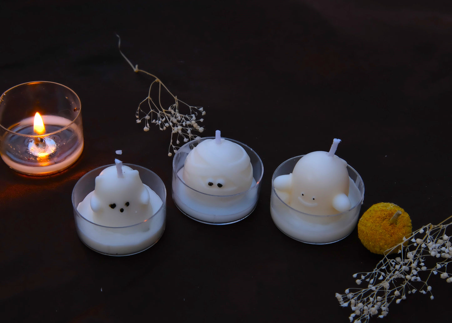 Litthle ghost tealight candles