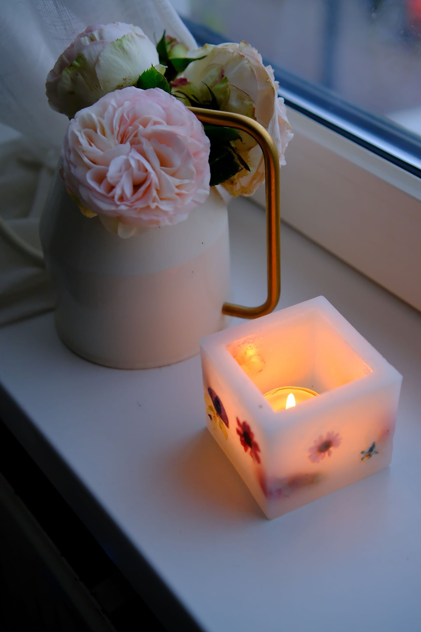 Botanics Wax Lantern | Floral Candle Holder, Wax Lantern